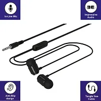 One 3 Stringz Wired Super Bass Earphones with Mic (Black)-thumb2