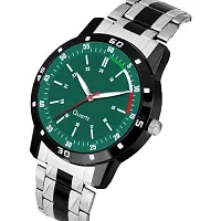 HD SALES Casual Analogue Green Dial Men's Metal Watch (Pack of-3) ST68-thumb1
