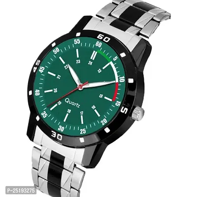 HD SALES Casual Analogue Green Dial Men's Metal Watch (Pack of-3) ST68-thumb2