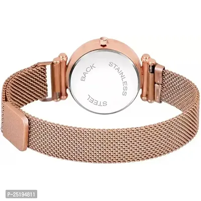 HD SALES Green Color Chand Dial Rose Gold Maganet Watch Analog Watch-thumb4