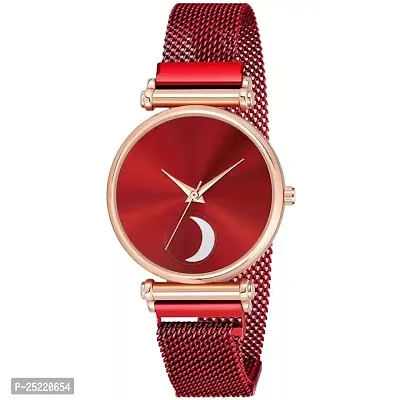 HD SALES Red Color Chand Dial Red Maganet Watch Analog Watch-thumb2