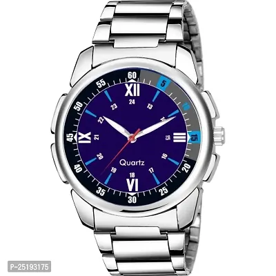 HD SALES Casual Analogue Blue Dial Men's Metal Watch- ST15
