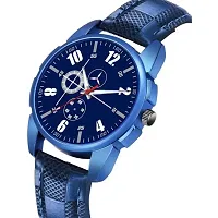 HD SALES Leather Blue Dial Men Analog Watch-thumb1
