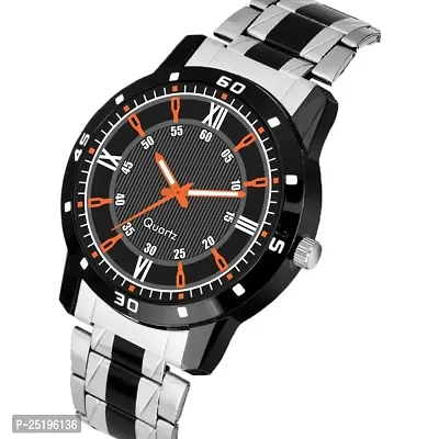 HD SALES Casual Analogue Multi Dial Men's Metal Watch (Pack of-2) ST74-thumb2