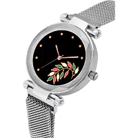 HD SALES New Silver Magnet Mesh Strap Lady Watch Quartz Wrist Watches-thumb2