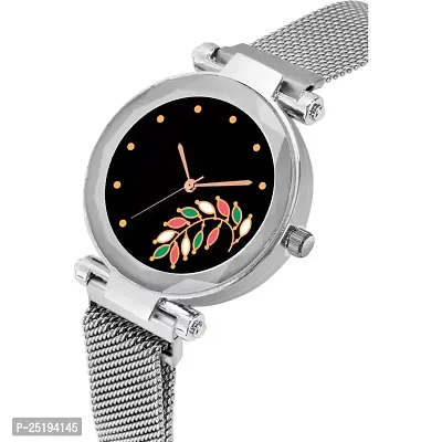 HD SALES New Silver Magnet Mesh Strap Lady Watch Quartz Wrist Watches-thumb3