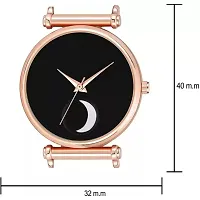 HD SALES Black Color Chand Dial Rose Gold Maganet Watch Analog Watch-thumb2