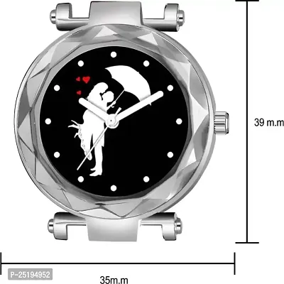 HD SALES Black Dial Couple Chhatari Designer Silver maganet Strap Watch for Girl Analog Watch-thumb4