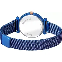 HD SALES Flower Desing Black dial Blue Maganet Strap for Girl Wrist Analog Watch-thumb2