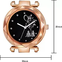 HD SALES Lover Couple Dial Rose Gold Luxury Mesh Magnet Buckle Watches for Girls-thumb2