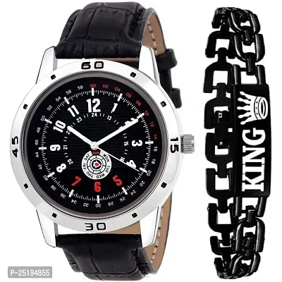 HD SALES 01-12345+3 Dude King Style J-Black Analog Watch