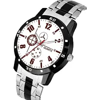 HD SALES Casual Analogue White Dial Men's Metal Watch (Pack of-3) ST70-thumb1