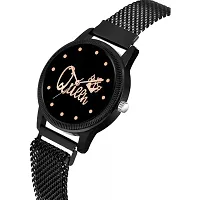 HD SALES Fashion Queen Black Dial Black Maganet Strap for Girl Designer Fashion Wrist Analog Watch-thumb3