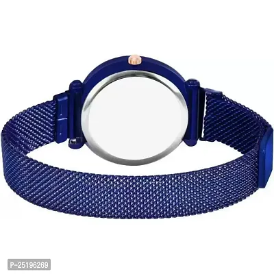 HD SALES White Star Dial Blue Megnet Belt Women Analog Watches-thumb4