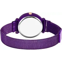 HD SALES White Star Dial Purple Megnet Belt Women Analog Watches-thumb3