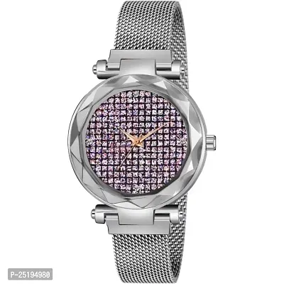 HD SALES Fashion Full diamouns Dial Silver Maganet Strap for Girl Designer Fashion Wrist Analog Watch