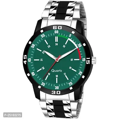 HD SALES Casual Analogue Green Dial Men's Metal Watch (Pack of-3) ST68-thumb0