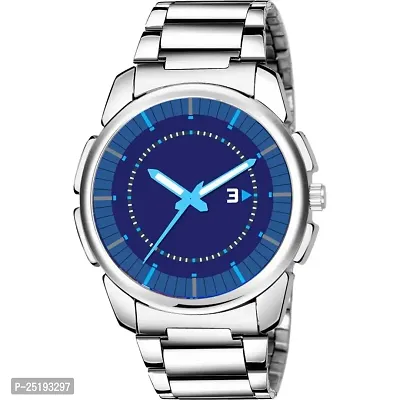 HD SALES Casual Analogue Sky Blue Dial Men's Metal Watch- ST41
