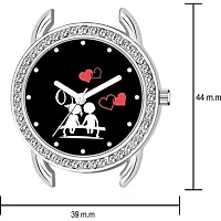 HD SALES Black Bethu Couple Heart Dial Silver Maganet Strap Watch for Girl Analog Watch-thumb3