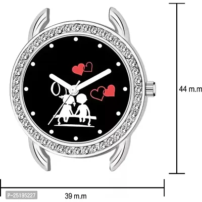 HD SALES Black Bethu Couple Heart Dial Silver Maganet Strap Watch for Girl Analog Watch-thumb4