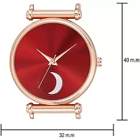 HD SALES Red Color Chand Dial Red Maganet Watch Analog Watch-thumb2