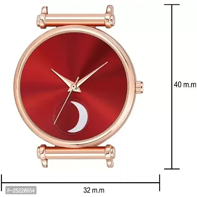 HD SALES Red Color Chand Dial Red Maganet Watch Analog Watch-thumb3