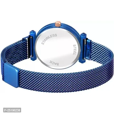 HD SALES Fashion Full diamouns Dial Blue Maganet Strap Watch for Girl-thumb3