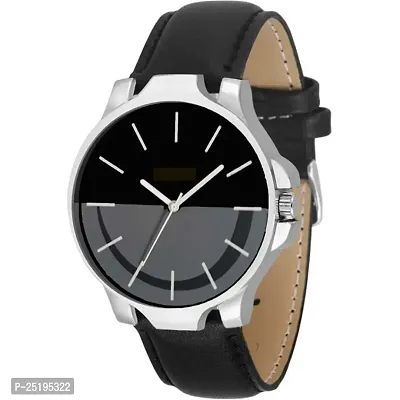 HD SALES Leather Black Dial Men Analog Watch-thumb0