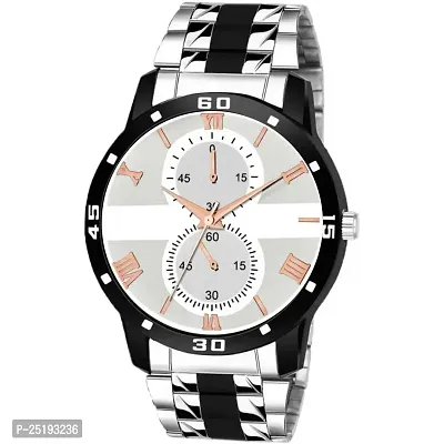 HD SALES Casual Analogue Silver Dial Men's Metal Watch (Pack of-3) ST51