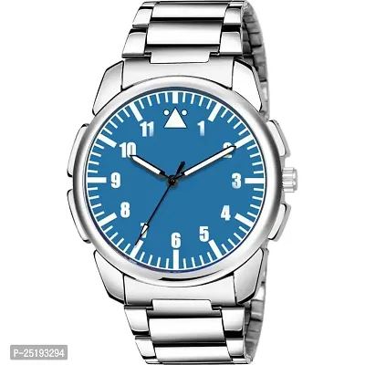 HD SALES Casual Analogue Sky Blue Dial Men's Metal Watch- ST42