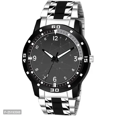 HD SALES Casual Analogue gre. Dial Men's Metal Watch (Pack of-2) ST60