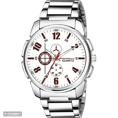 HD SALES Casual Analogue White Dial Men's Metal Watch- ST33