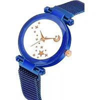 HD SALES White Star Dial Blue Megnet Belt Women Analog Watches-thumb2