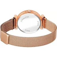 HD SALES I Love You Black Color Dial with Rose Gold Maganet Strap for Girl Designer Fashion Wrist Analog Watch-thumb3