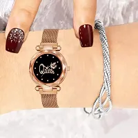 HD SALES Queen-BD-Maganet-Girls Rose Gold Color Quality Fashion Analog Watch-thumb2