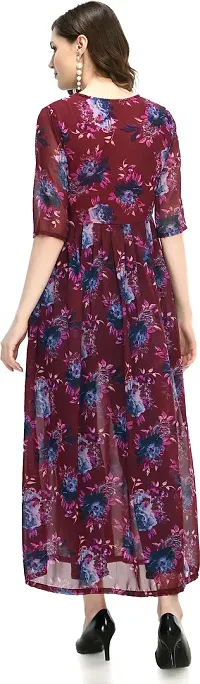 Aerama High Low Pink Midi Dress for Women-thumb1