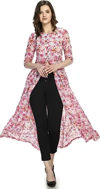 AERAMA Women Floral Printed A-Line Pink Maxi Summer Dress for Women-thumb3