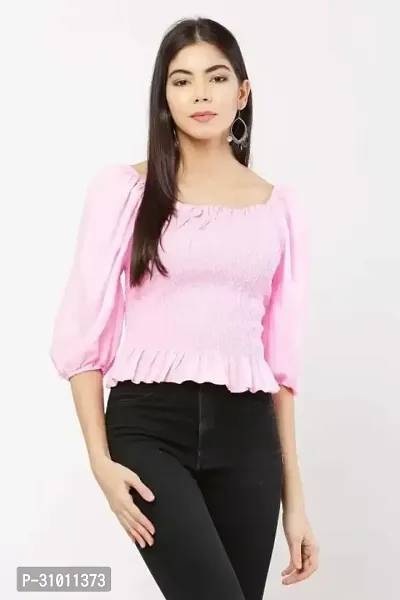 Trendy Attractive Crepe Top for Women-thumb0