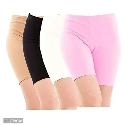 Fancy Cotton Shorts for Girls Pack of 4-thumb0