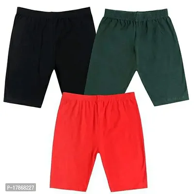 Fancy Cotton Shorts for Girls Pack of 3-thumb0