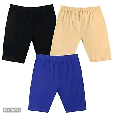 Fancy Cotton Shorts for Girls Pack of 3-thumb0