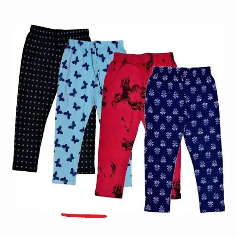 Printed Capri Combo Of 4 For Girls