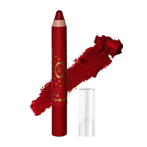Fashion Colour Ultra Matte Lip Crayon II Waterproof, Long Lasting, Super Smooth And Non Dry Texture With Free Sharpener, 2.8g