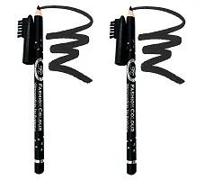 Fashion Colour Glimmerstick for Eyebrow 1.3g | Long Lasting Eyebrow Pencil | Soft Textured Natural Daily Look Eyebrow Makeup. Pack of 2 (Black), BK+BK-thumb1