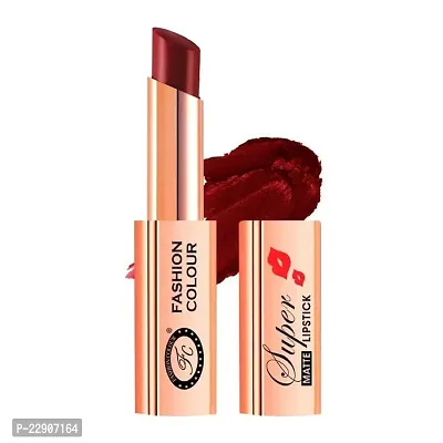 Fashion Colour Waterproof and Long Wearing Premium Super Matte Lipstick, For Glamorous Look, 4g (Shade 18 (Spicy Affair))