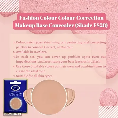 Fashion Colour Colour Correction Natural Makeup Base Concealer - for All Skin Tones, Dermatologically Approved Creamy  Long Lasting (FS28) Natural Finish-thumb4