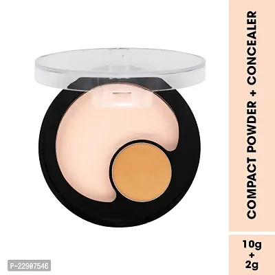 Fashion Colour 2 In 1 Compact Powder and Concealer II Perfect Match, Instant Flawless Perfector (10g+2g) (Shade 01)-thumb2