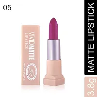 Fashion Colour Velvet Texture Vivid Matte Lipstick, Long Lasting, Smooth and Highly Pigmented Finish With The Smoothing Properties of a Primer (3.8g) (05 Dica Purple)-thumb3