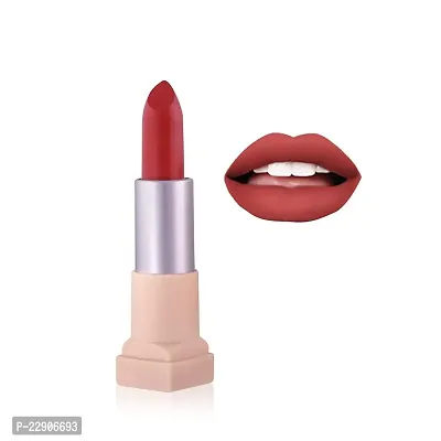 Fashion Colour Velvet Texture Vivid Matte Lipstick, Long Lasting, Smooth and Highly Pigmented Finish With The Smoothing Properties of a Primer (3.8g) (08 Deep Red)