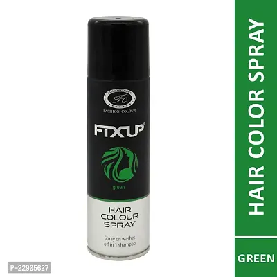 Fashion Colour Fixup Hair Colour Spray I Available in 8 Colour Shades to Set Your Hair I Specially Created for Indian Hair, (150ml) (Green)-thumb5